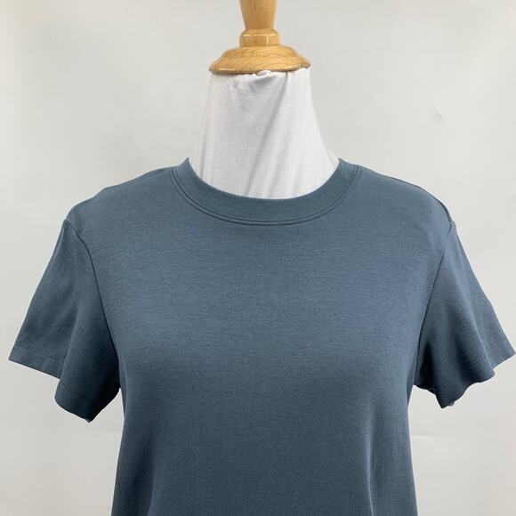 Cuts T Shirt Womens L Large Dusty Blue Cotton Blend Tomboy Short Sleeve Stretch - Picture 3 of 11
